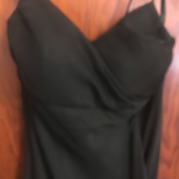 ❤️Chelsea 28 Black floor length spaghetti strap Prom Dress❤️ - Picture 5 of 9